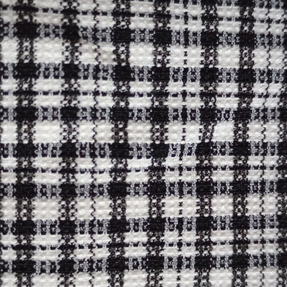 NWT White House Black Market Black and White Checkered Zip Front Jacket Size 10 - Picture 12 of 12